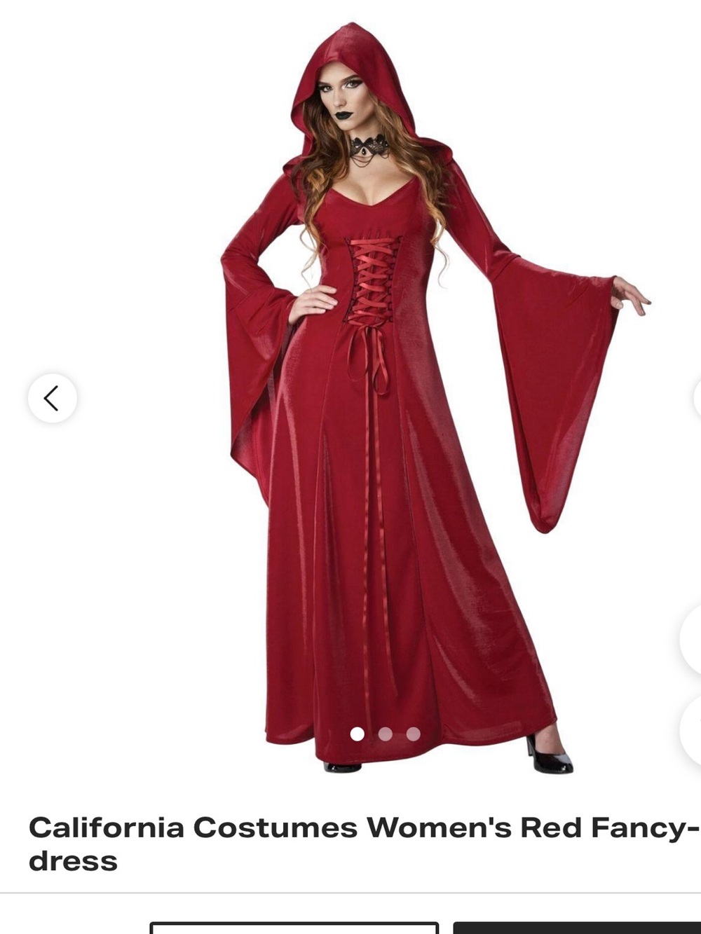 Red gothic dress Halloween costume